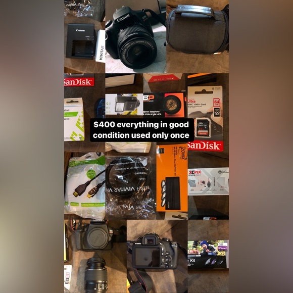 the camera shown and everything included.
